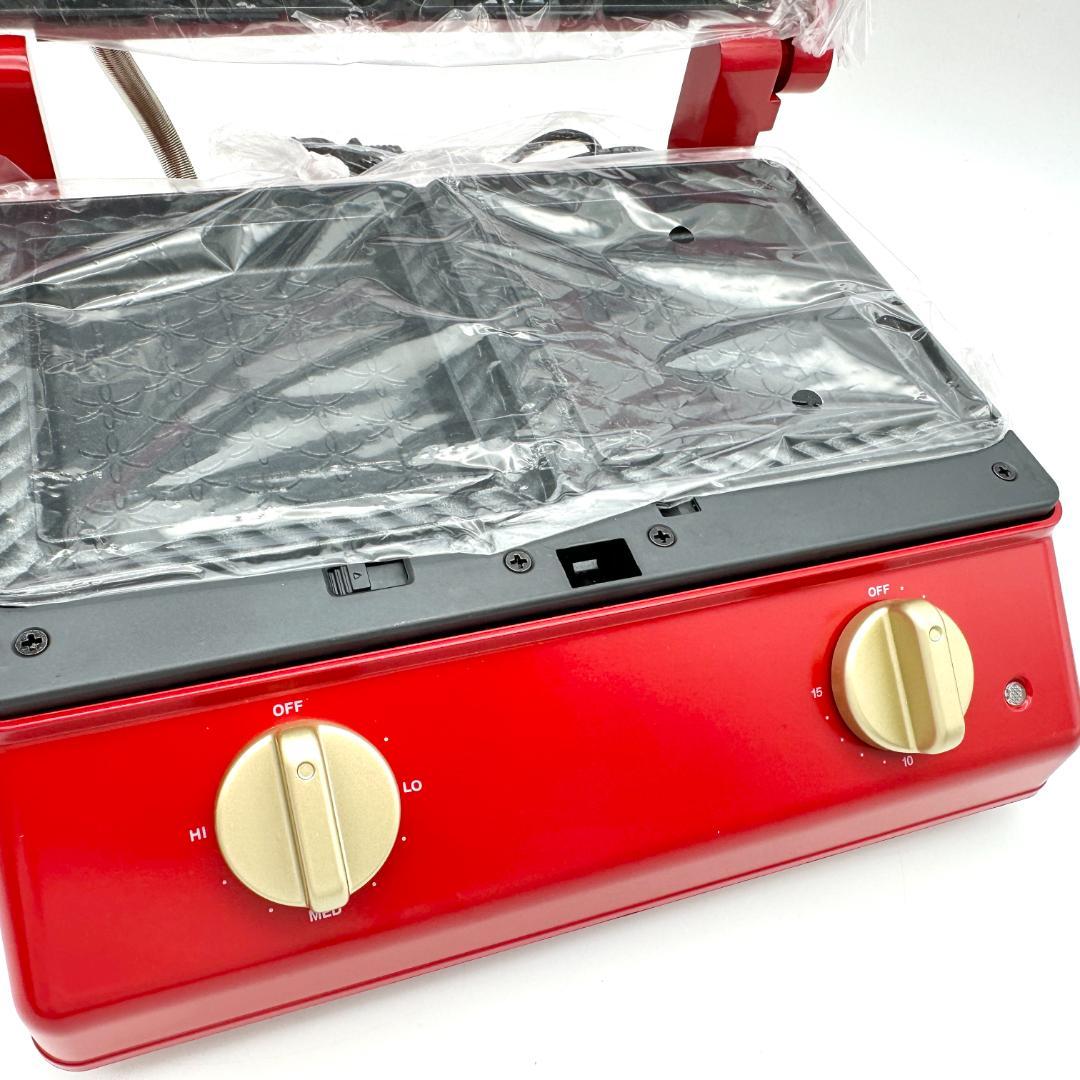 【新品・未使用】BRUNO グリルサンドメーカー ダブル BOE084 レッド