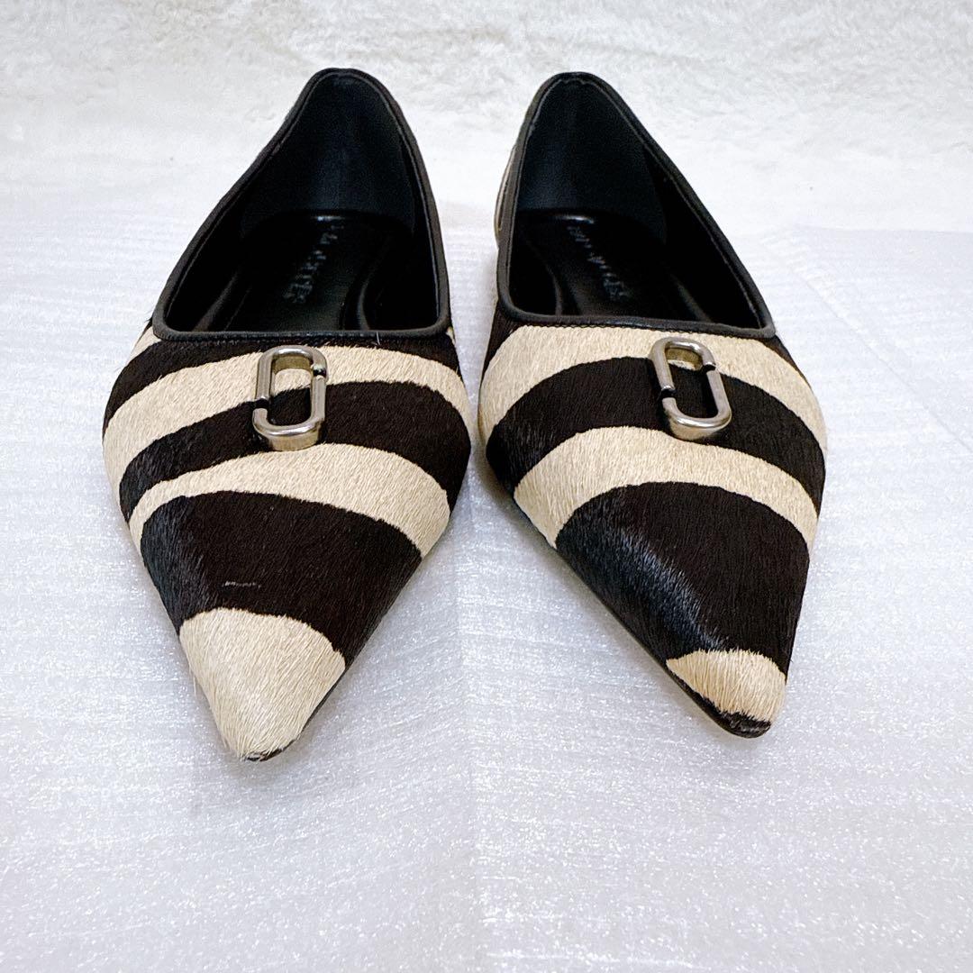 希少 極美品✨ マークジェイコブス パンプス 24cm相当 ゼブラ柄 ハラコ