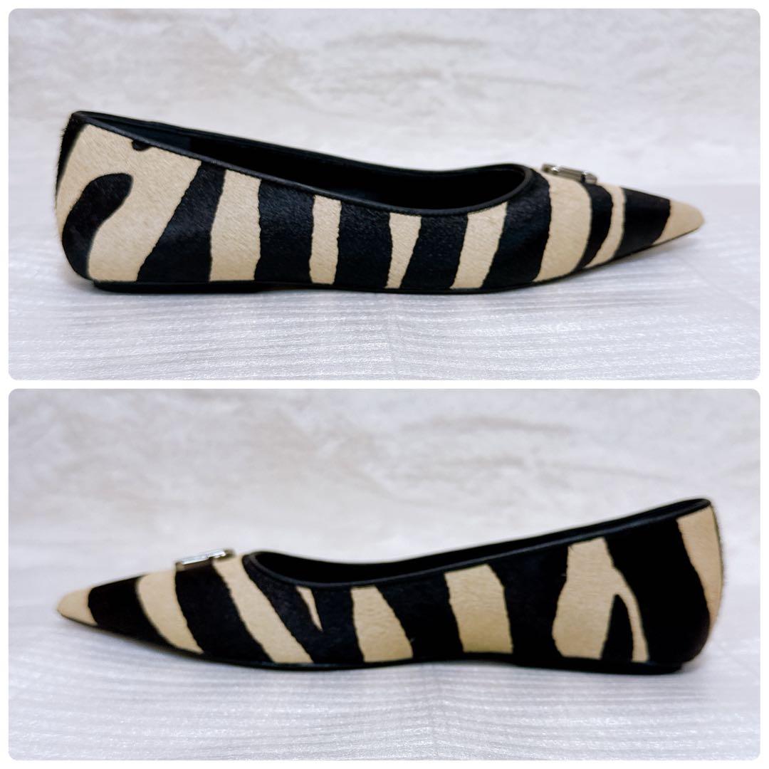 希少 極美品✨ マークジェイコブス パンプス 24cm相当 ゼブラ柄 ハラコ