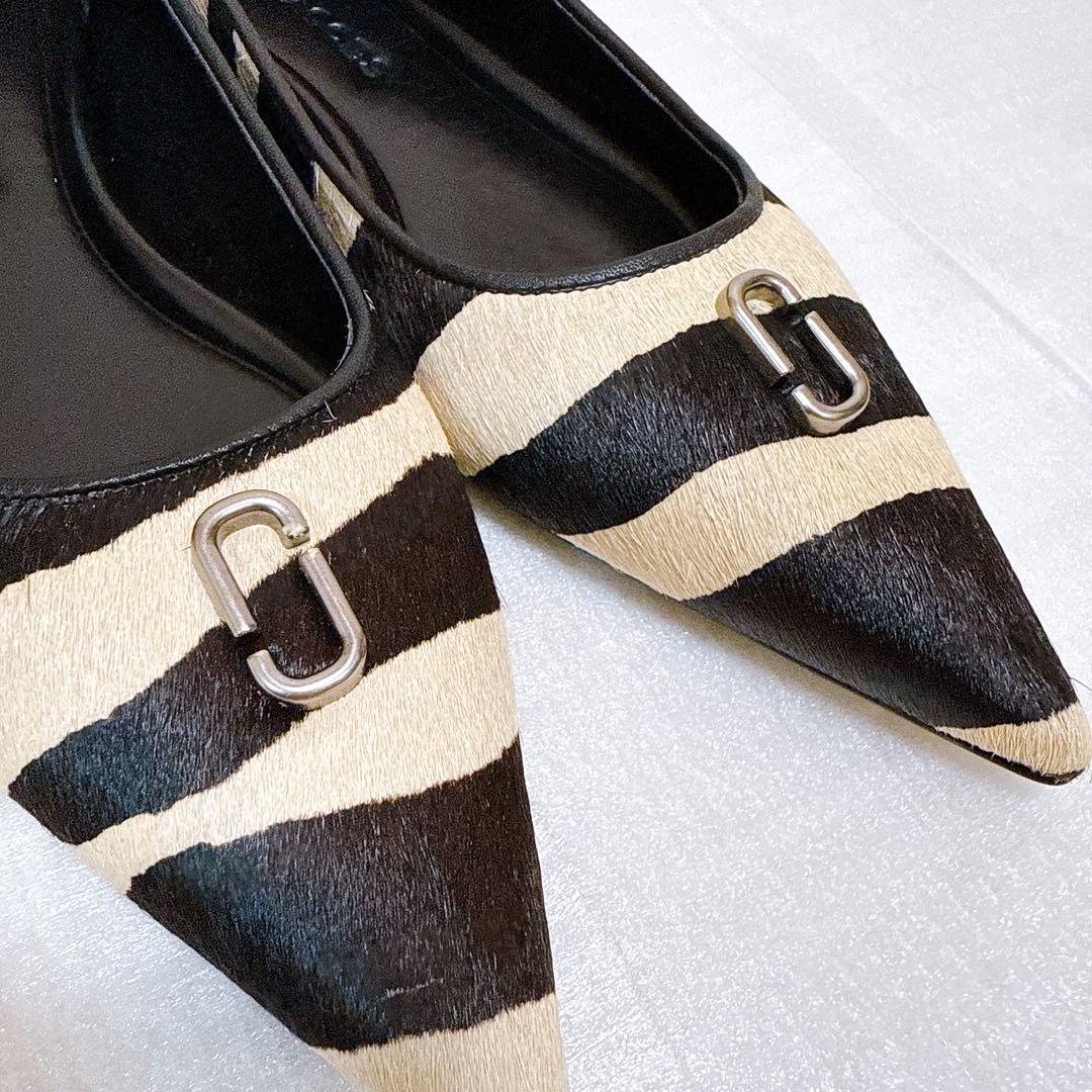 希少 極美品✨ マークジェイコブス パンプス 24cm相当 ゼブラ柄 ハラコ