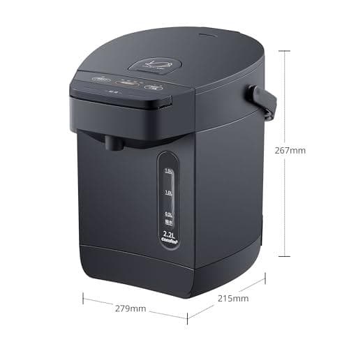 COMFEE' 電気ポット 電動お湯ポット 2.2L マイコン 保温温_corg
