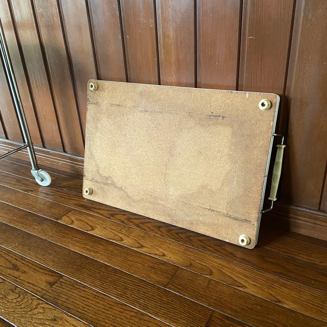 昭和レトロ　キッチンワゴン　花柄　3段　当時物　レトロポップ　トレー