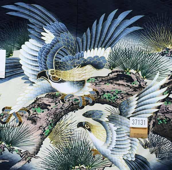 七五三 五歳 男児 羽織袴フルセット 金刺繍 黒地 鷹 袴変更可 NO37131