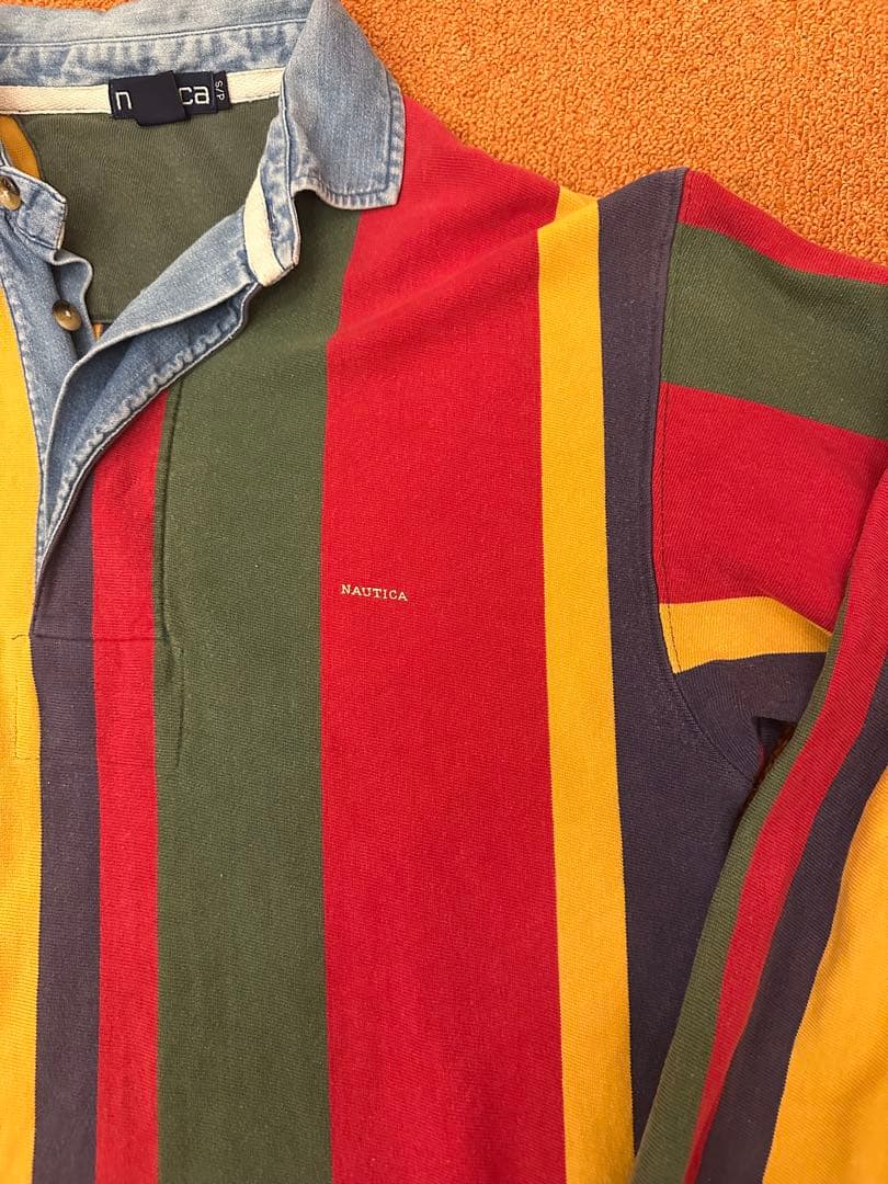 超限定モデル Nautica ストライプ ラガーシャツ
