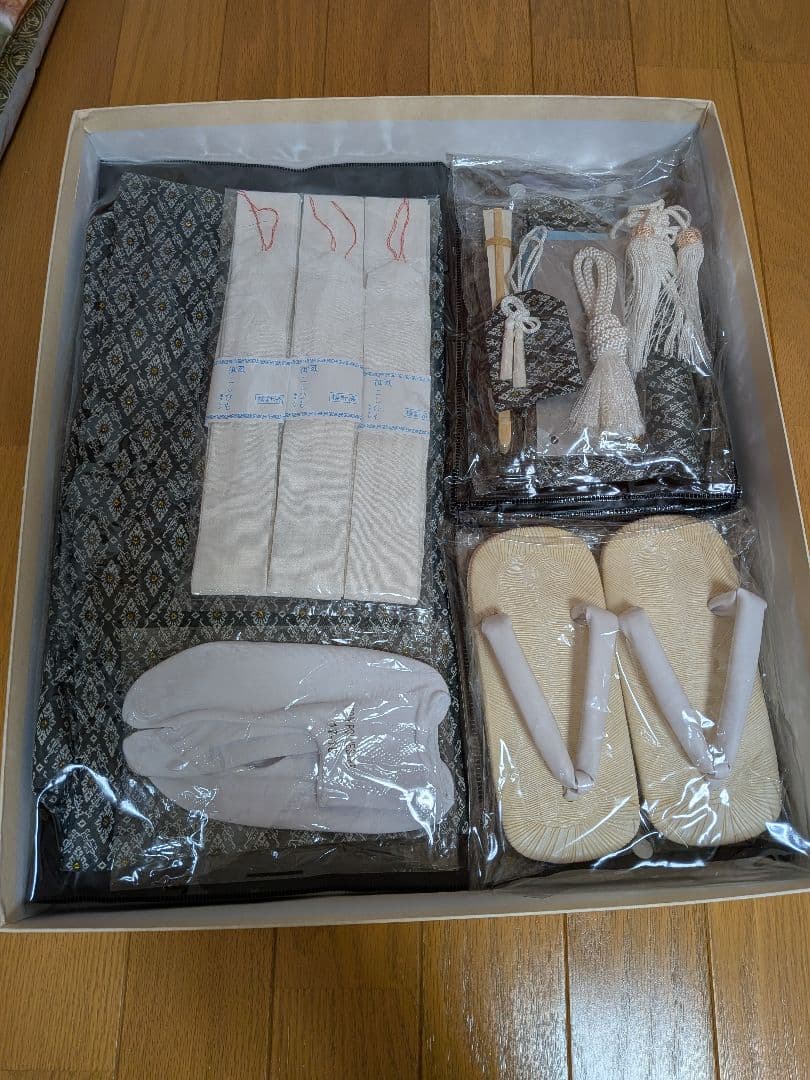 フルセット＊七五三着物 鷹の刺繍 緑色