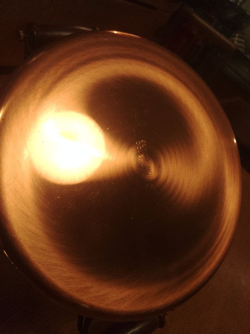 未使用　新光金属　copper100 銅製　ハンマード　両手鍋　希少　レア