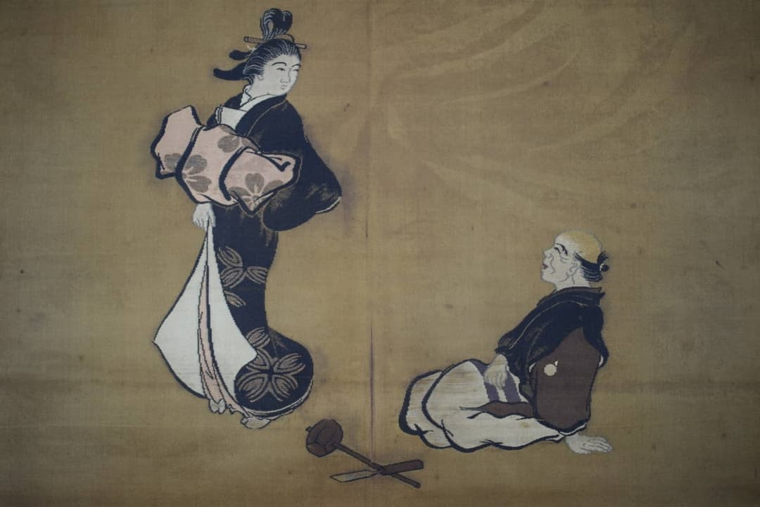 作者不詳/左甚五郎/京人形/刺繍/掛軸☆宝船☆Y-416　JM