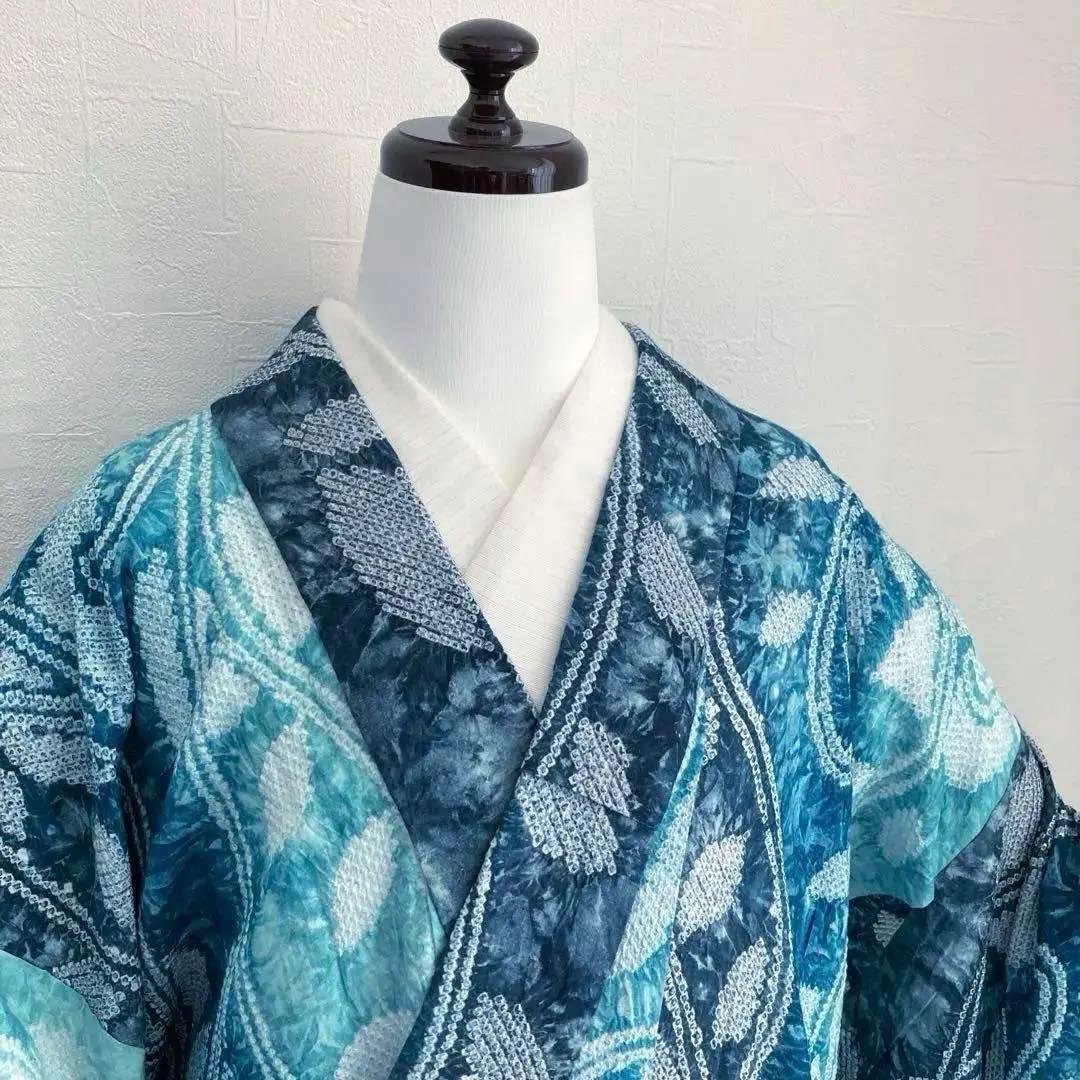 ローラ やまと誂　有松絞り　浴衣　高級浴衣　しつけ付　No.-a100