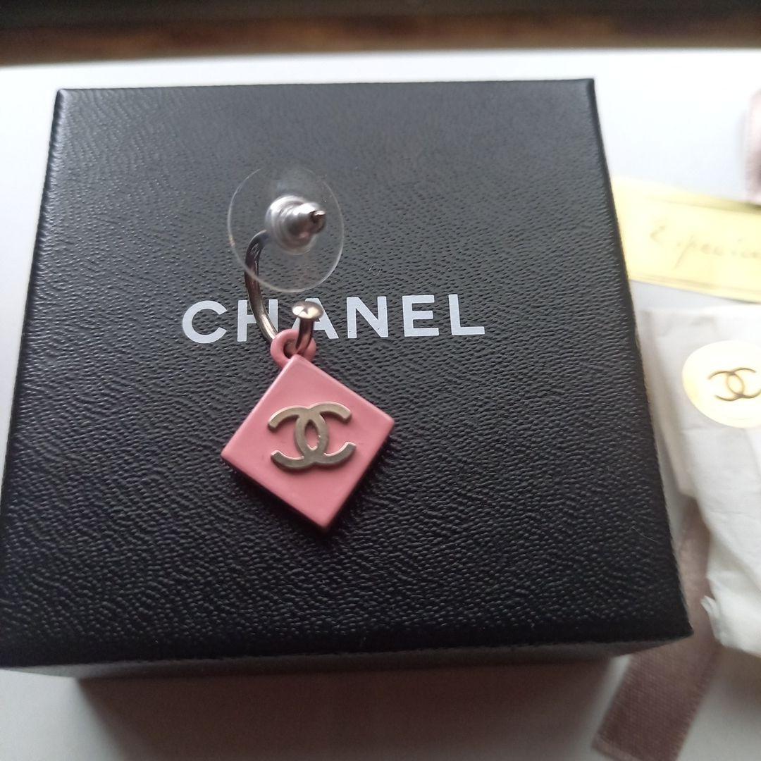 CHANELピアス　ピンクココマークスイング(片耳)