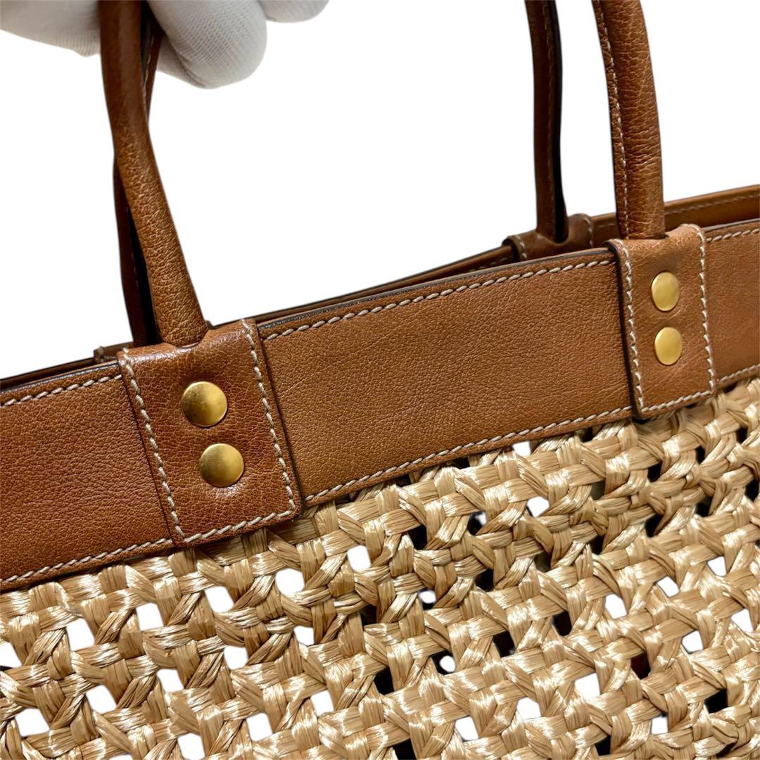 DOLCE＆GABBANA ドルチェアンドガッバーナ ラフィア かご トート