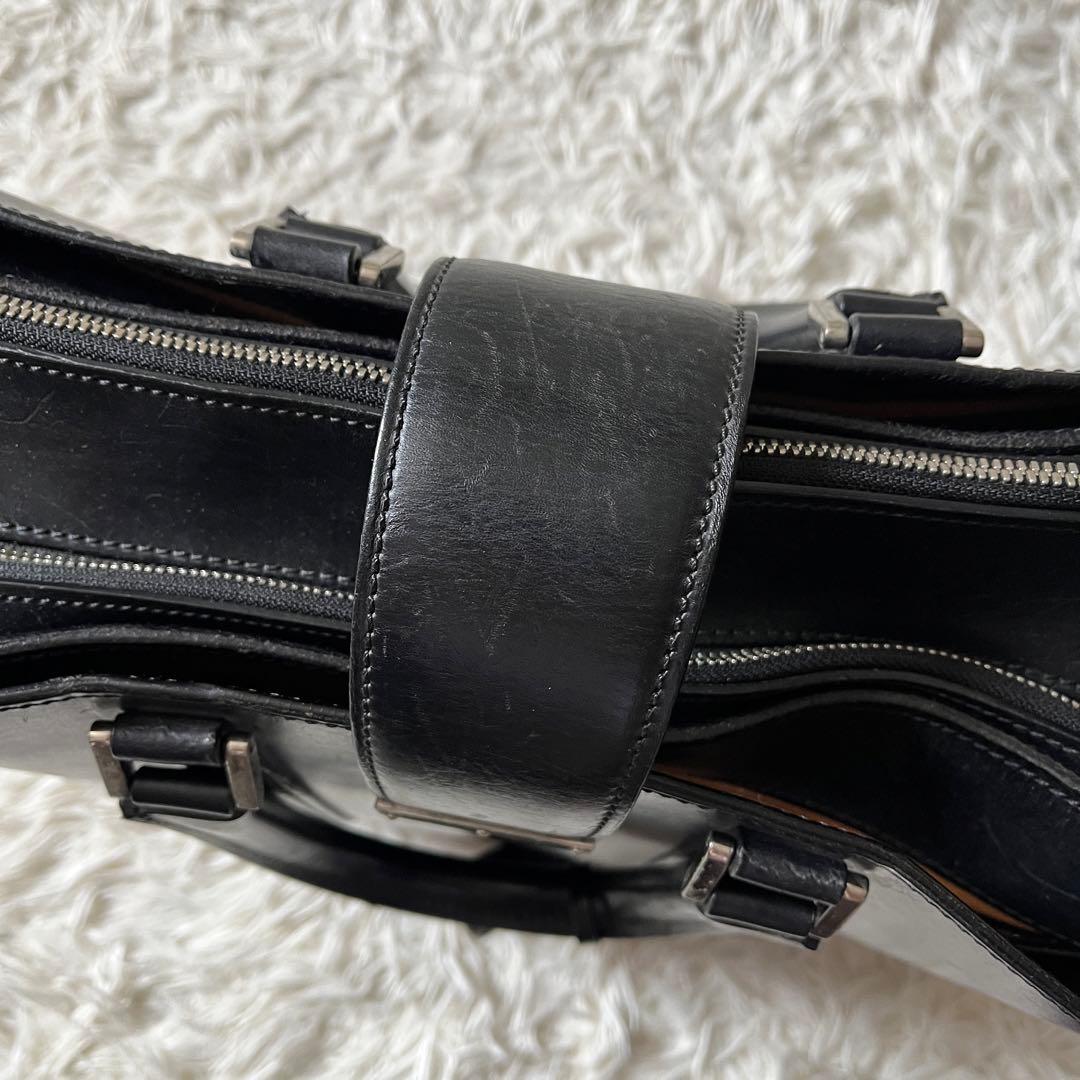 万双 マンソウ　ショルダーバッグ　ブライドル　2way ブリーフケース 黒