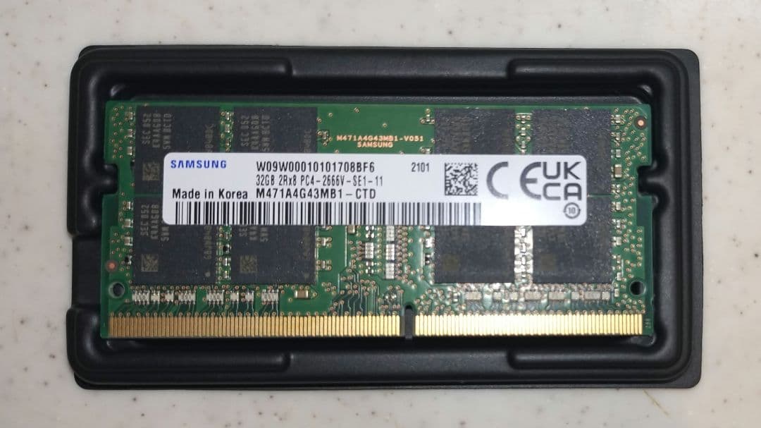 Samsung DDR4 32GB SO-DIMM　※ほぼ新品未使用品