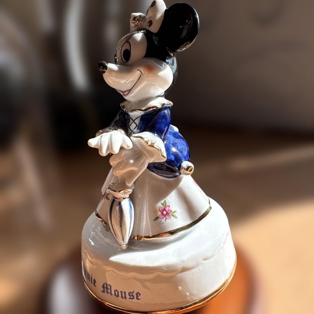 ★希少、レア、レトロ★ミッキーマウス オルゴール 陶器ミュージックボックス日本製