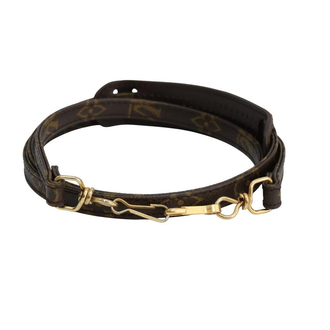 美品 ルイヴィトン モノグラム ショルダーストラップ ブラウン 旧金具