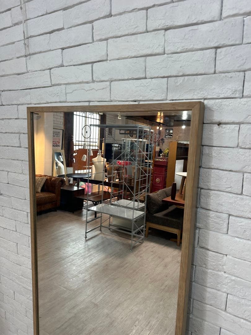 【Haneki 】IKEA イケア　ミラー　鏡　木製　フレーム　姿見