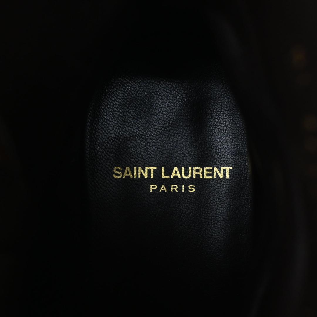 ■ 48196★年 サンローランパリ サイドジップヒールブーツ スエード*