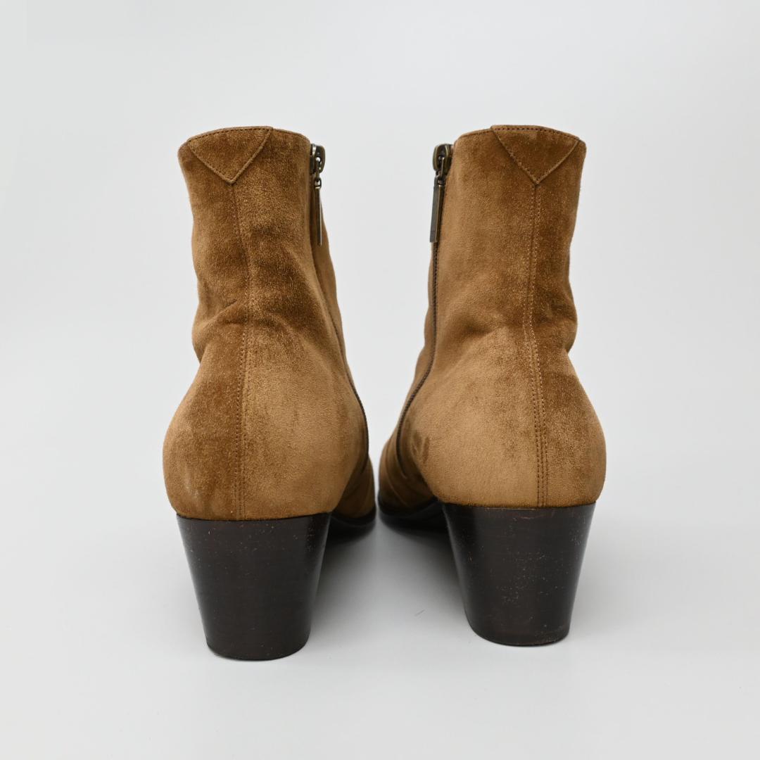 ■ 48196★年 サンローランパリ サイドジップヒールブーツ スエード*