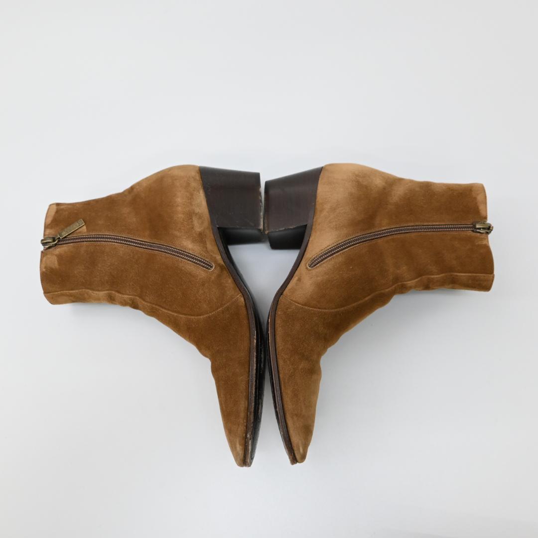 ■ 48196★年 サンローランパリ サイドジップヒールブーツ スエード*