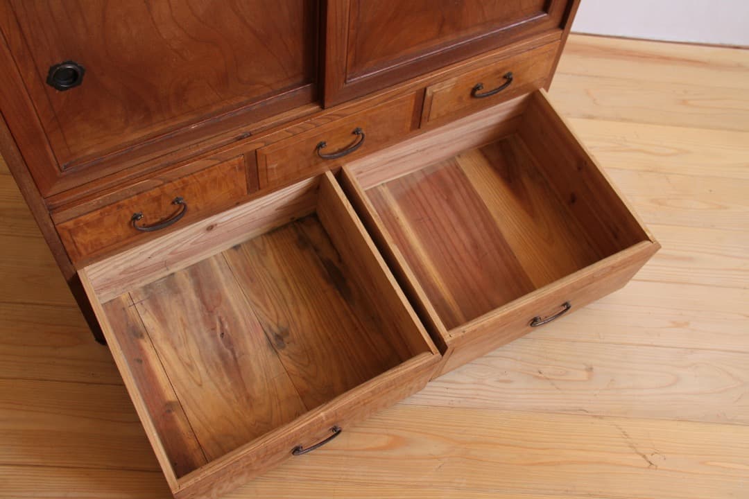 収納棚　チェスト　和箪笥　木製　ナチュラル　和家具　古道具　古家具　アンティーク