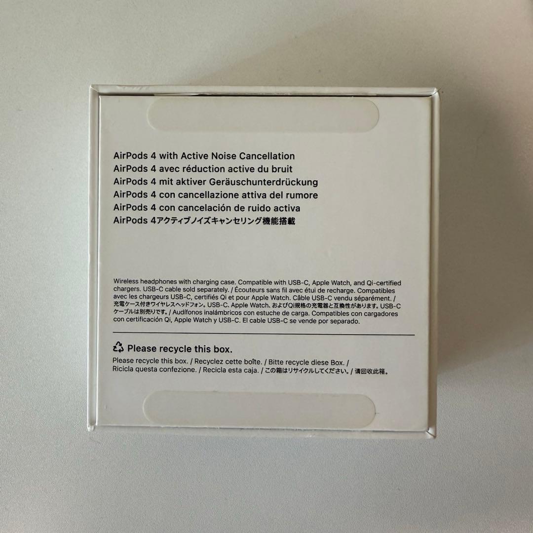 【美品】AirPods 4 アクティブノイズキャンセリング