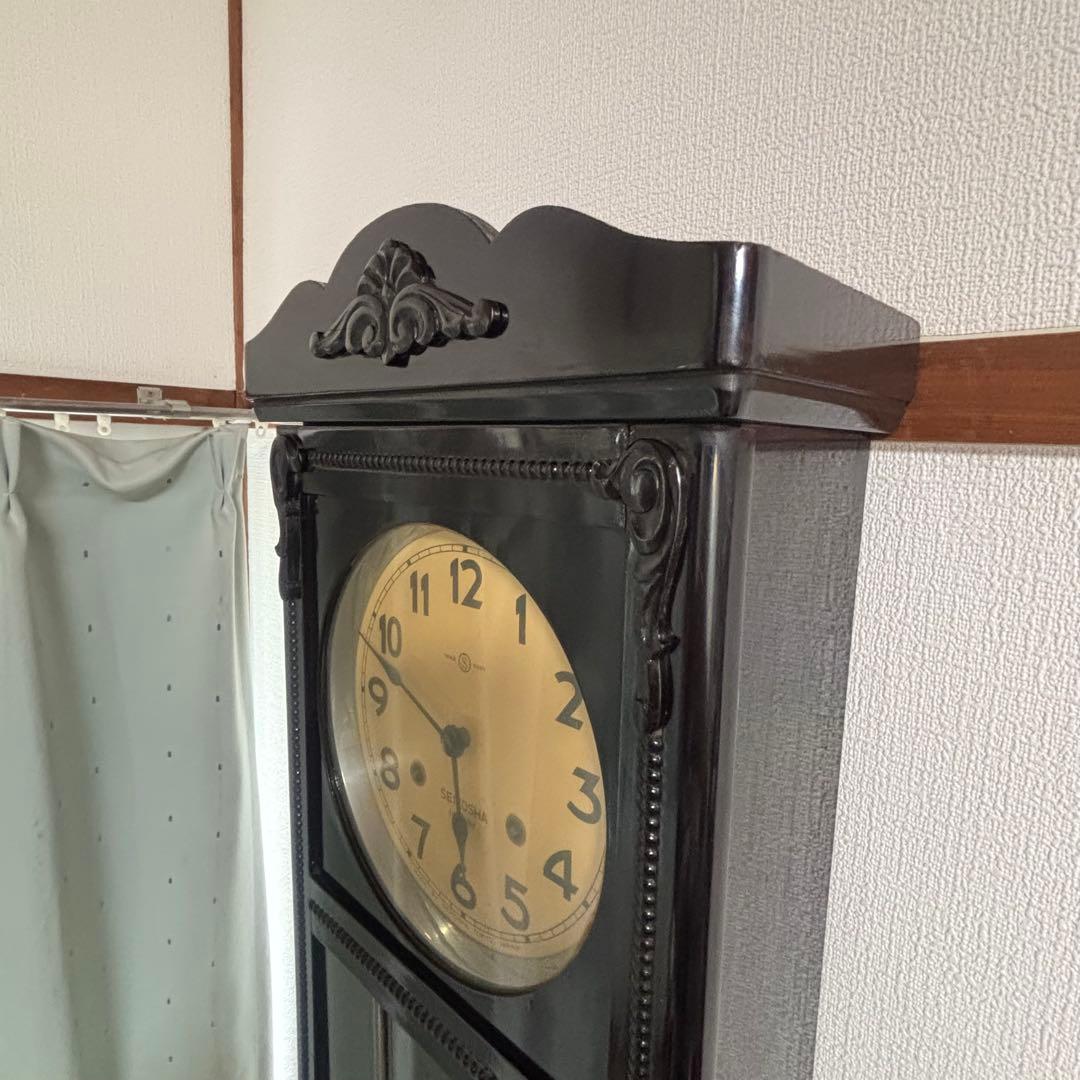 SEIKOSHA精工舎　振り子時計　ゼンマイ掛け時計柱時計　ボンボン時計古時計