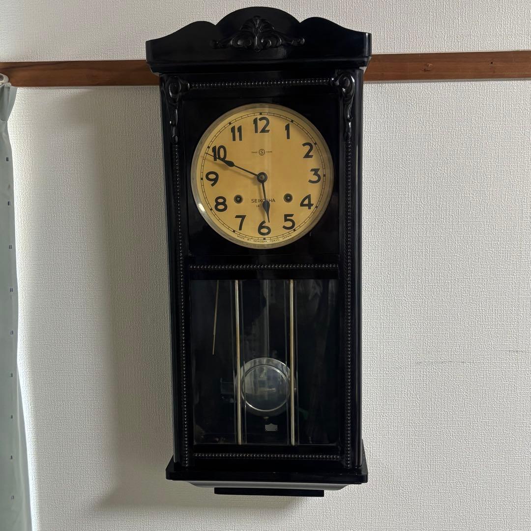 SEIKOSHA精工舎　振り子時計　ゼンマイ掛け時計柱時計　ボンボン時計古時計