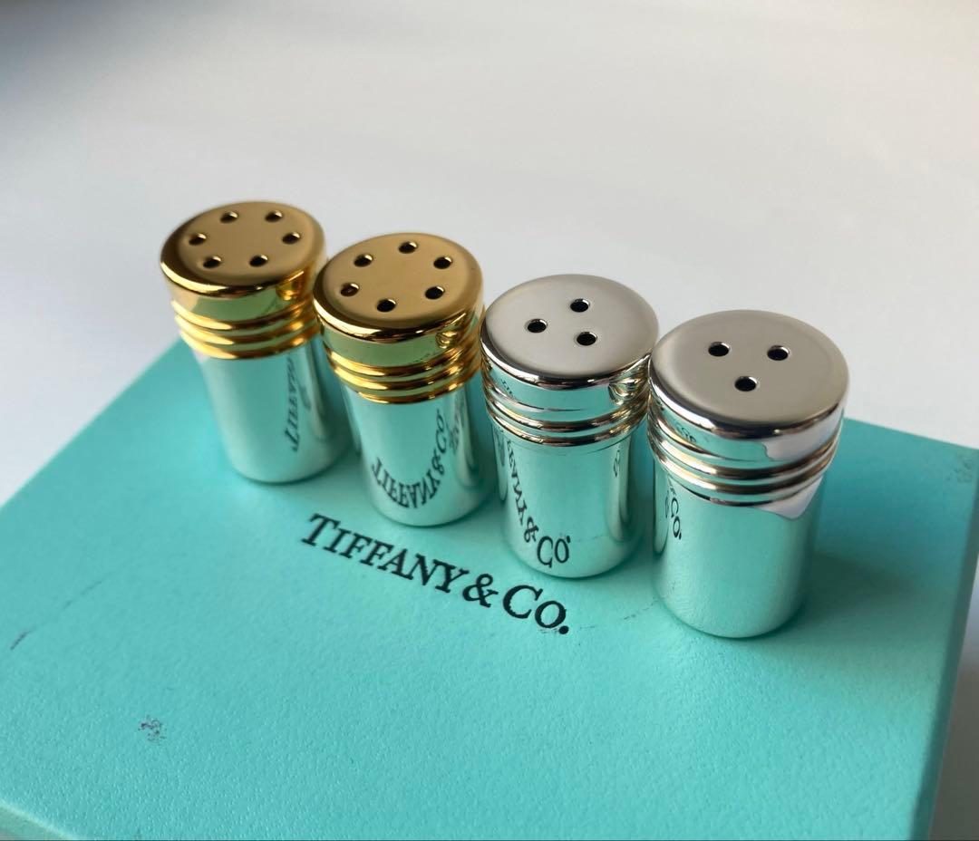 ティファニー　スパイスケース　調味料入れ　ソルト　シルバー　ゴールド　Ag925