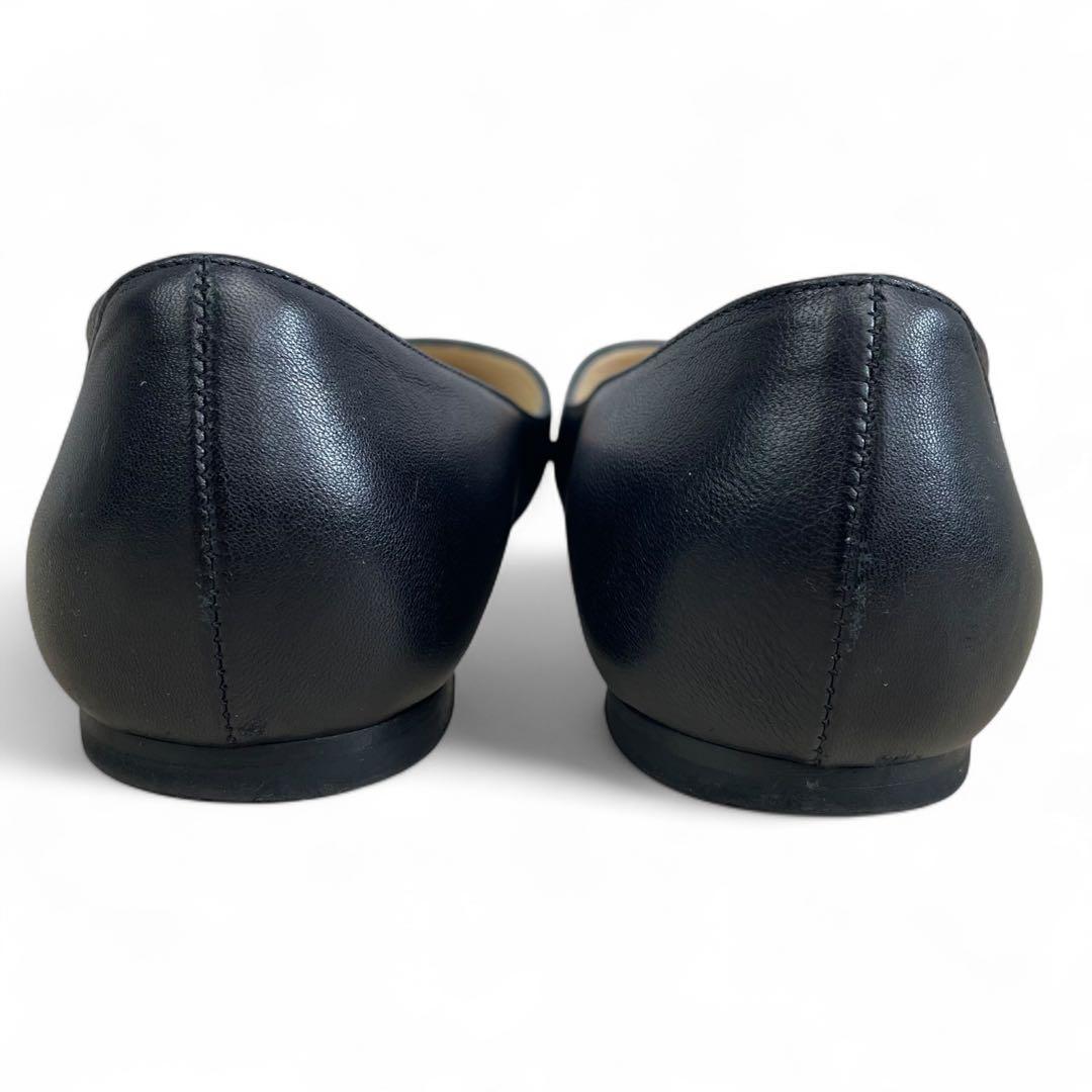 美品　ジミーチュウ　SAIA FLAT フラットシューズ レザー　メッシュ