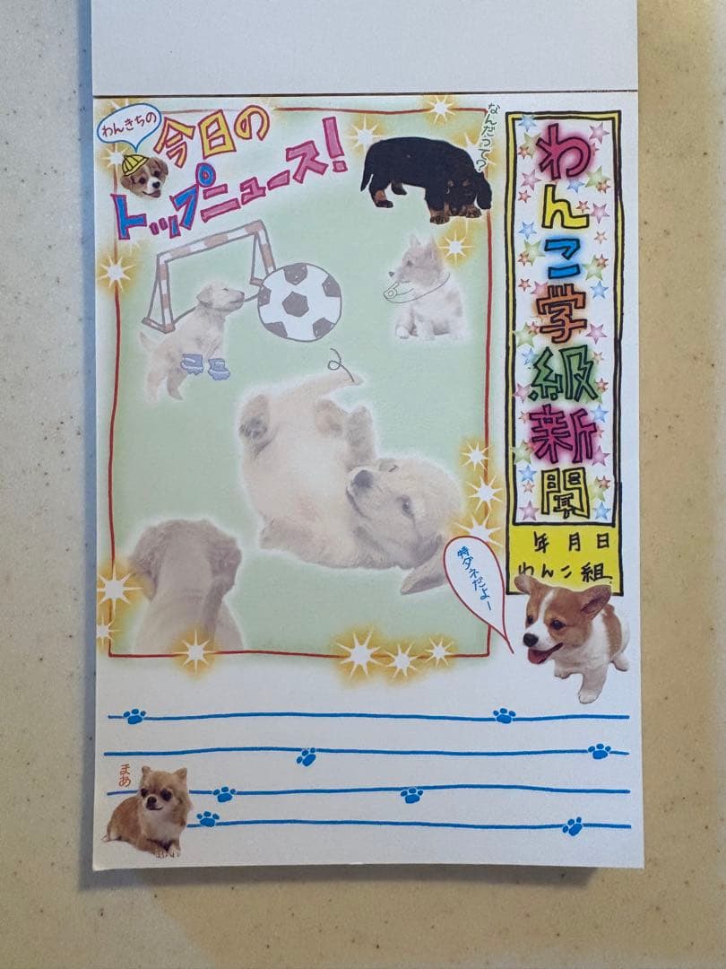 サンエックス　わんこ学級新聞　レトロ　平成　メモ帳　メモ　犬　平成女児