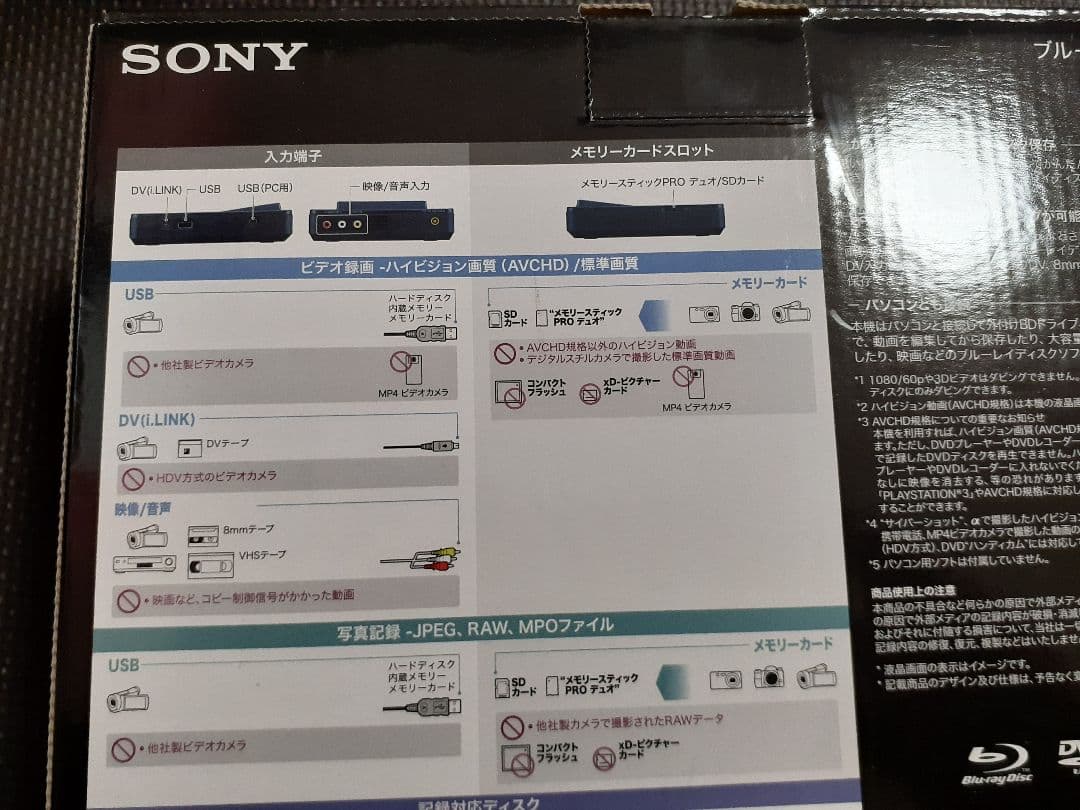 SONY ブルーレイディスクDVDライター USB DVILINK