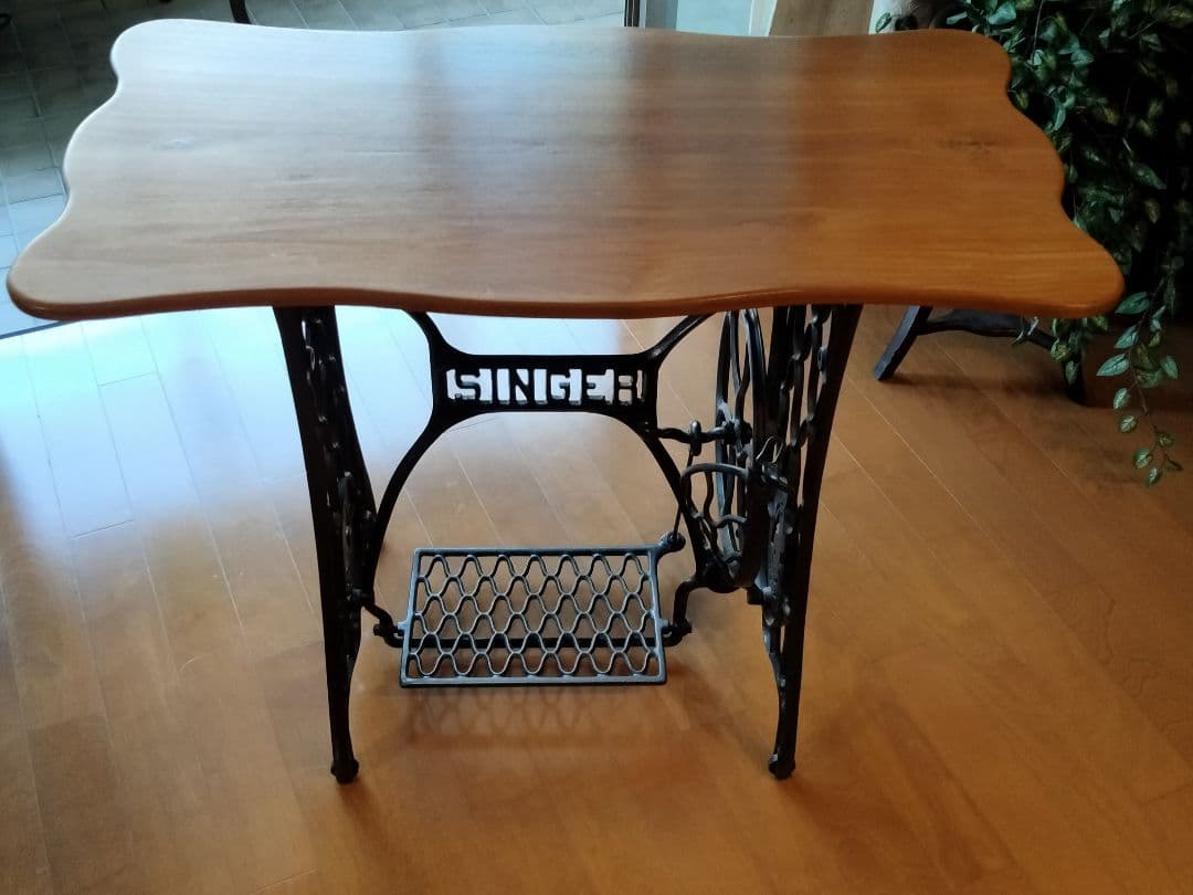 SINGER　足踏みミシン　アンティークテーブル　机