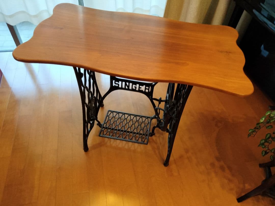 SINGER　足踏みミシン　アンティークテーブル　机
