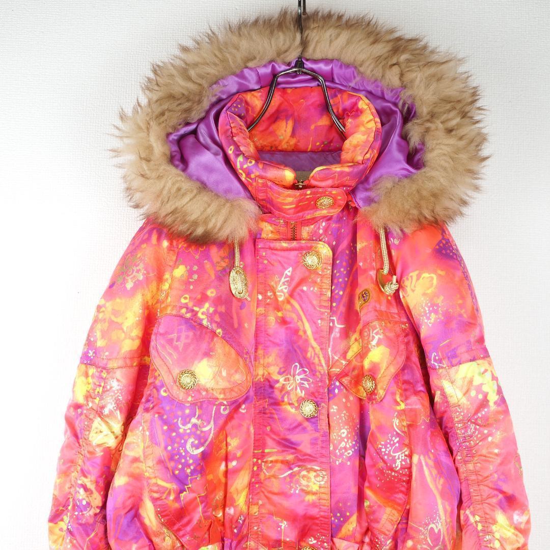 G5388*ellesse エレッセ☆総柄☆中綿☆ジャケット☆スノボウェア☆S