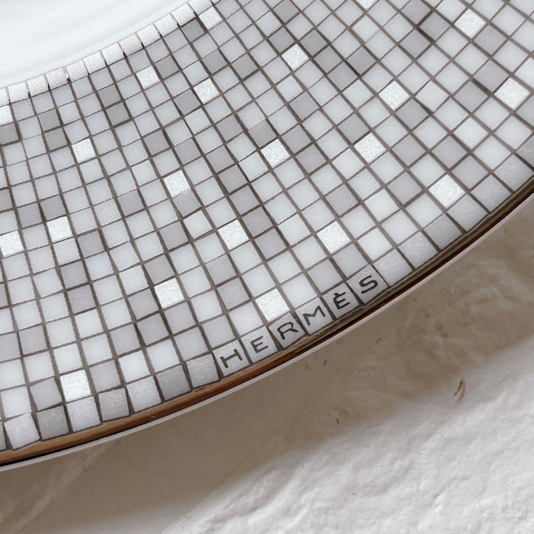 【極美品】エルメス　2枚セット　プラチナモザイク　スーププレート　食器　お皿