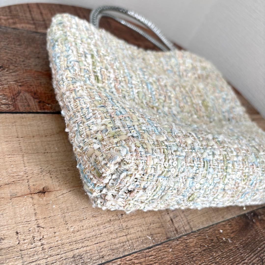 アンテプリマミスト ワイヤーツイード スモール ベージュ ハンドバッグ