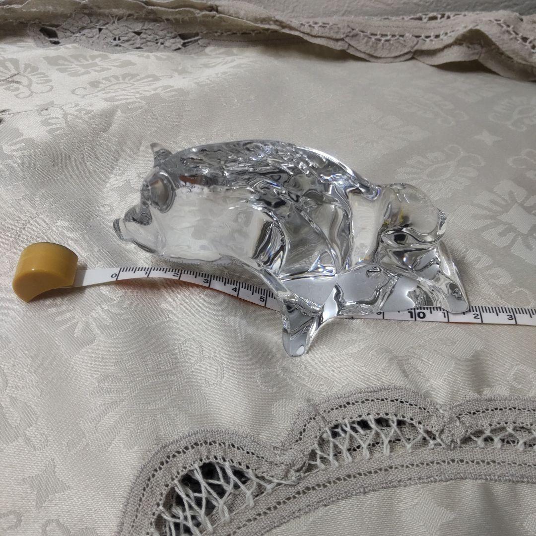 Baccarat クリスタル 猪 置物