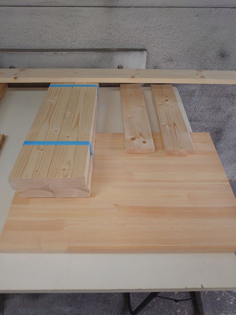 【完全オーダー仕様】新品のパイン集成材を使用したパチンコ実機1台を置く台②