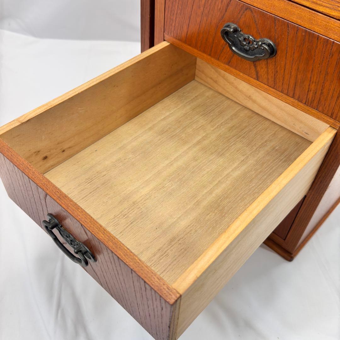 【アンティーク】木製 折りたたみ式 文机 3杯 小箪笥 小物入れ 昭和レトロ