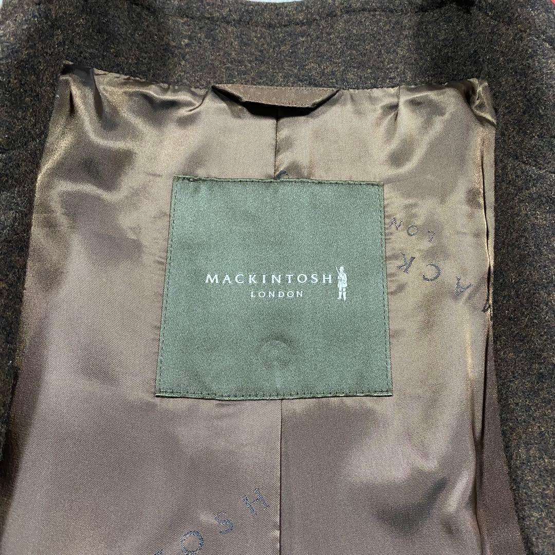 マッキントッシュロンドン　スタンドカラーコート　鮮やかな赤コート　イタリア製生地