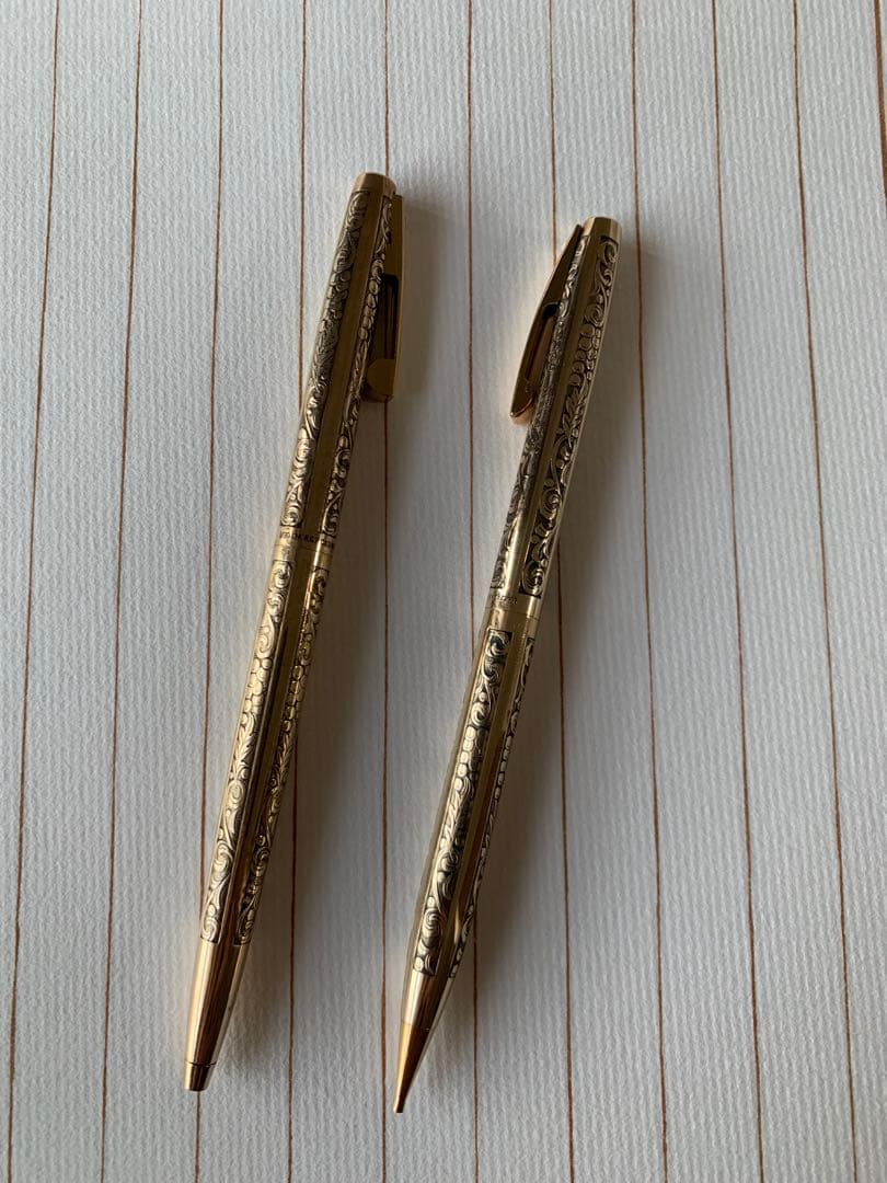 シェーファー インペリアル 金張り 葡萄柄 ボールペン＆シャープペン セット
