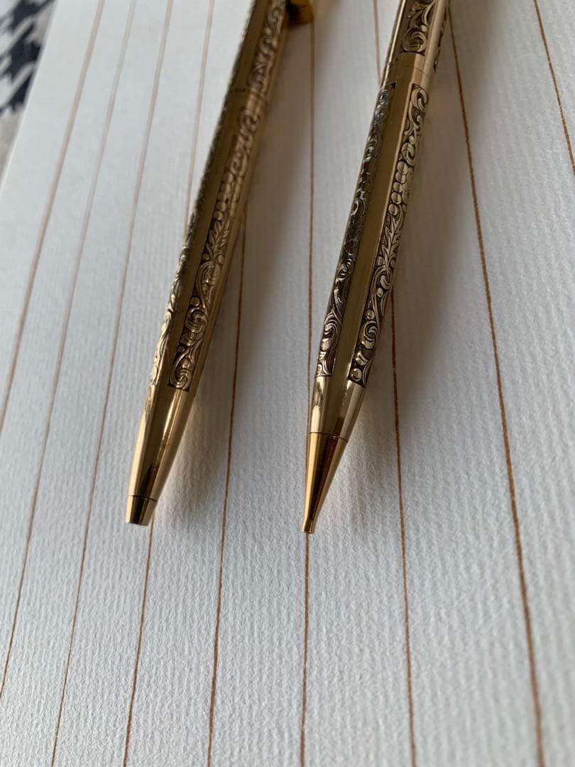 シェーファー インペリアル 金張り 葡萄柄 ボールペン＆シャープペン セット