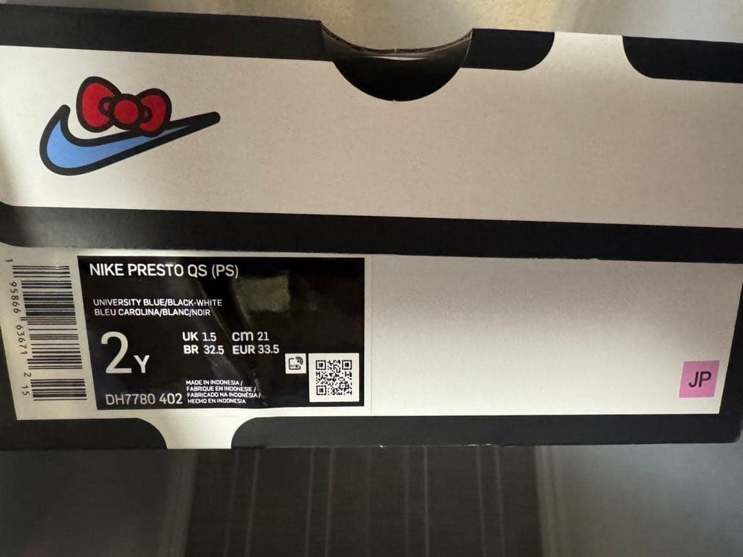 ナイキ　NIKE PRESTO QS (PS) ハローキティ 2Y 21cm