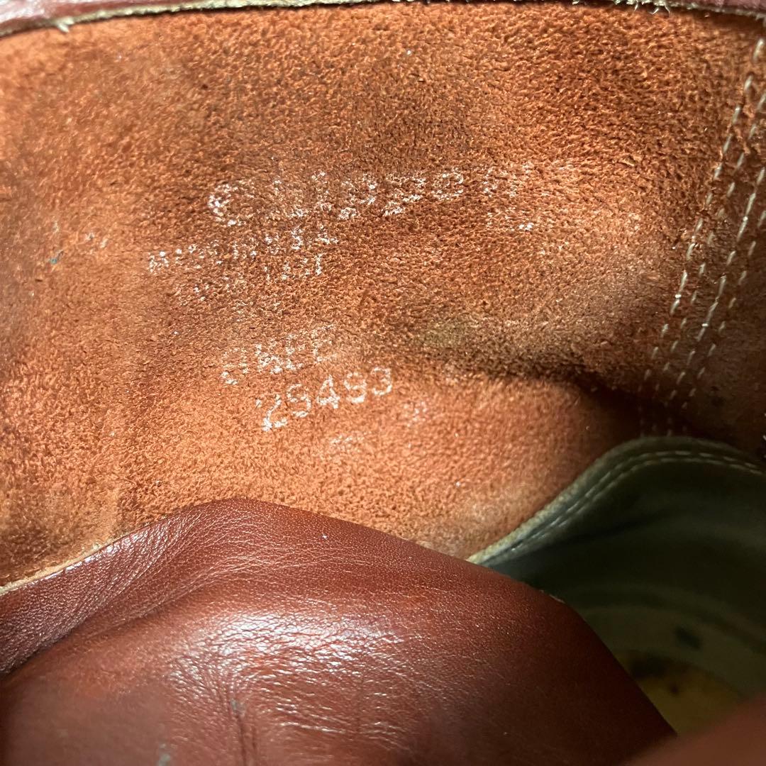 チペワ 80s 29493赤茶 6インチモックトゥUS8 1/2EE