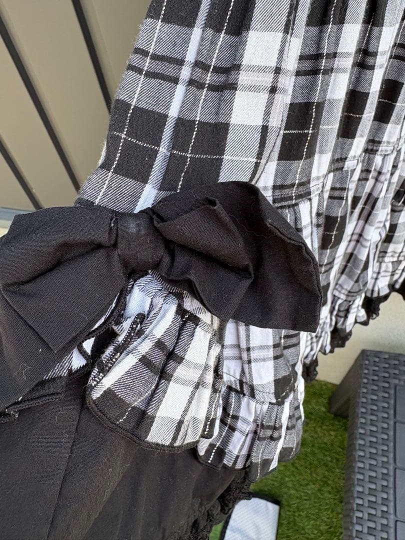プトマヨ　チェック柄ワンピース　リボンタイ　PUTUMAYO ラックし