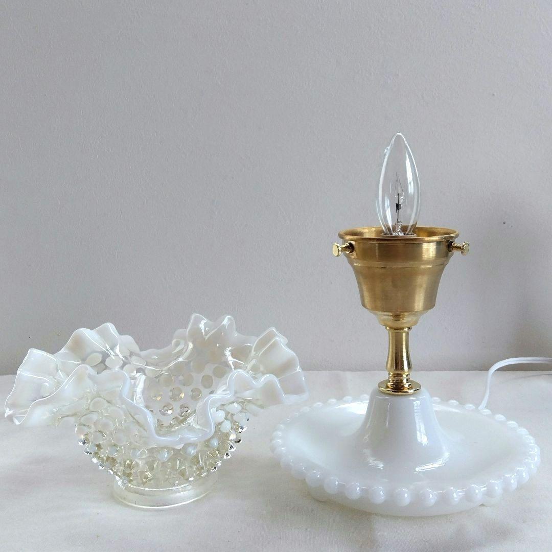 フェントン フレンチ オパールセント ラッフルシェードランプ