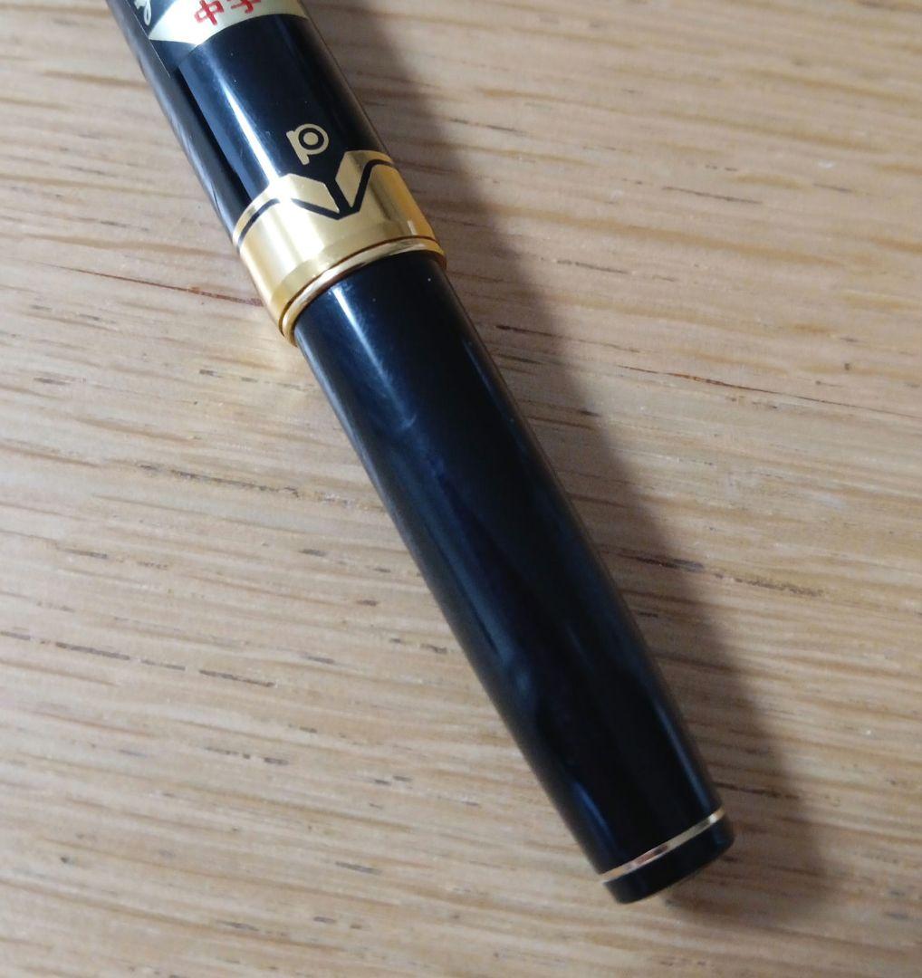 希少　プラチナ万年筆　両面ニブ　特殊ニブ　ショート　黒　中字　PLATINUM