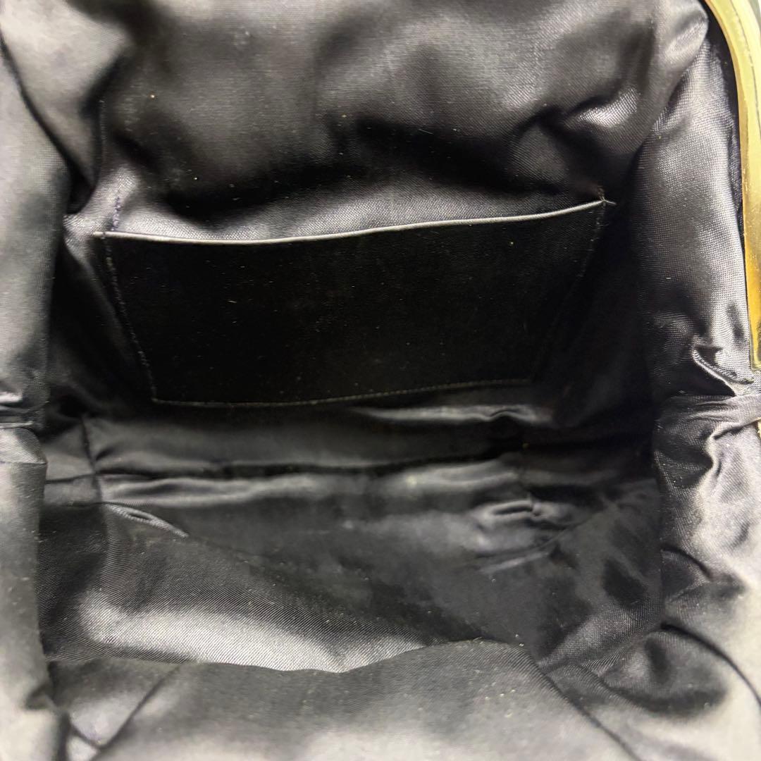 1570 総ビーズ ハンドバッグ 乱菊 黒地 昭和レトロ 和装小物 成人式