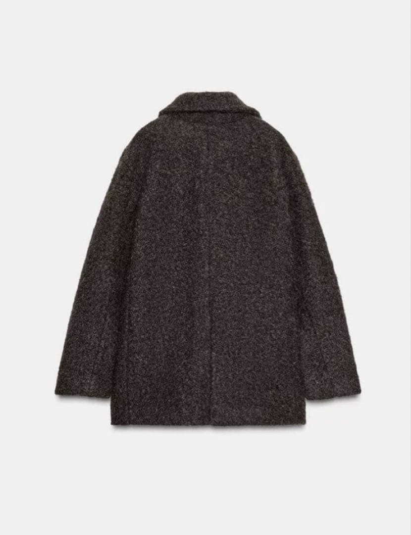 ZARA ブークレダブルブレストミディ丈コート新品未使用タグ付き