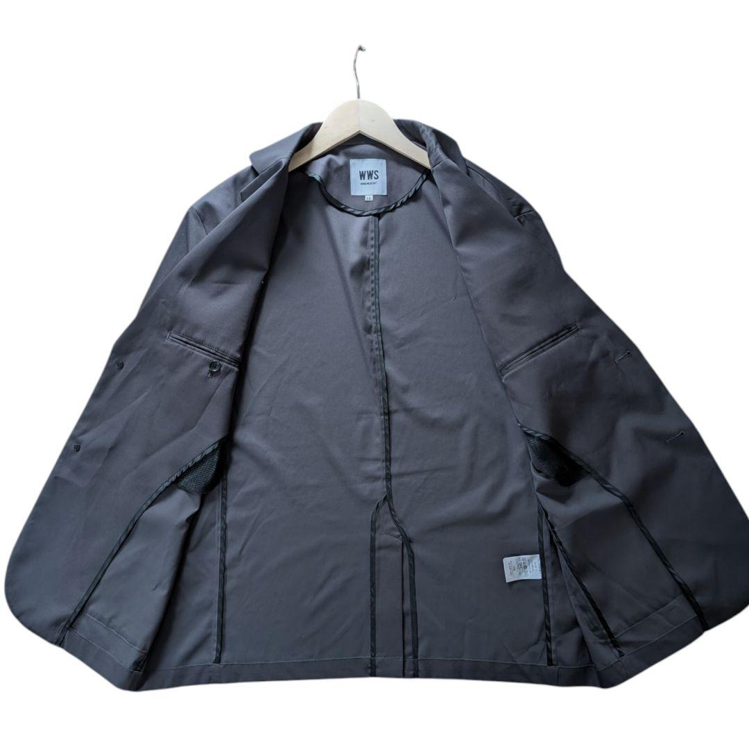 WWS ワークウェアスーツ セットアップ ストレッチ XL 上下 グレー 撥水