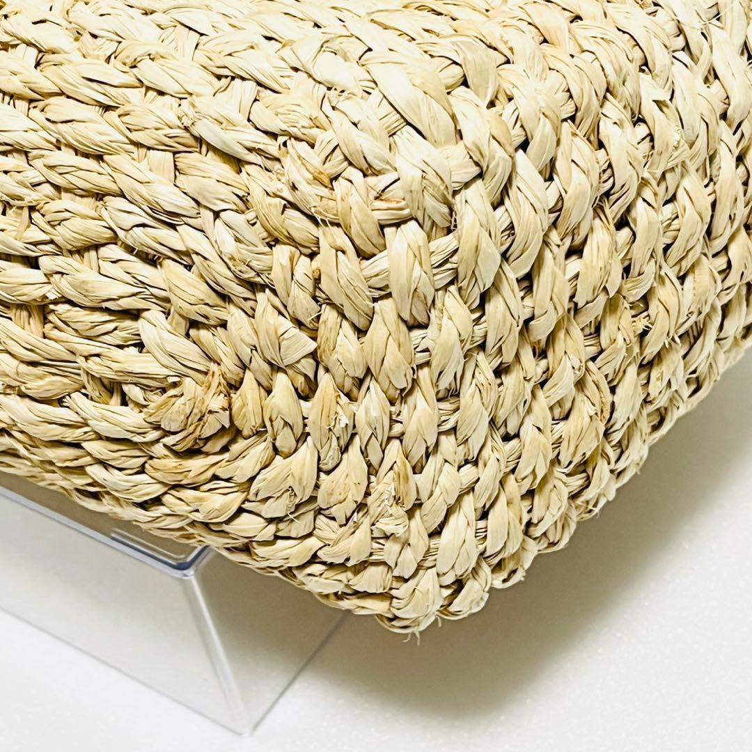 【完売品】クレドラン かごバッグ ボックス型 ファスナー 帆布 異素材ミックス